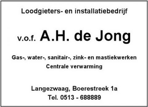 Adv Z-1 Loodgietersbedrijf A.H. de jong